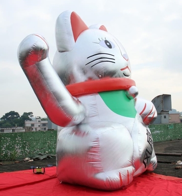 Мультфильм удачи продуктов рекламы высоты ПВК 6м раздувной подгонянный котом